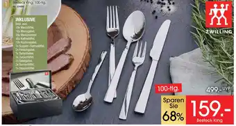 Zurbrüggen Zwilling besteck king, 100-tlg Angebot