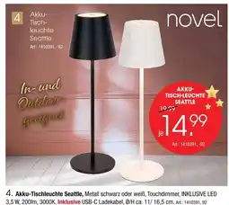 Zurbrüggen Novel akku-tischleuchte seattle Angebot