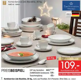 Zurbrüggen Seltmann weiden kombiservice lido blackline Angebot