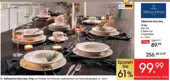 Zurbrüggen Villeroy & boch tafelservice grey lines, 12-tlg Angebot