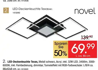 Zurbrüggen Novel led-deckenleuchte texas Angebot