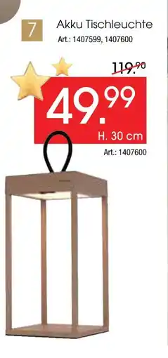 Zurbrüggen Akku tischleuchte Angebot
