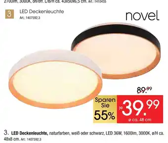 Zurbrüggen Novel led deckenleuchte Angebot