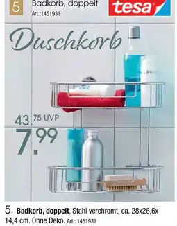 Zurbrüggen Tesa badkorb, doppelt Angebot