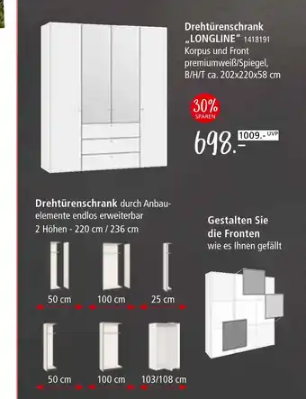 Zurbrüggen Drehtürenschrank 'longline' Angebot