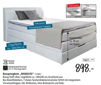 Zurbrüggen Boxspringbett 'modesto' Angebot