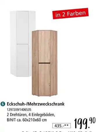 Zurbrüggen Eckschuh-/mehrzweckschrank Angebot