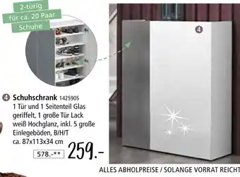 Zurbrüggen Schuhschrank Angebot