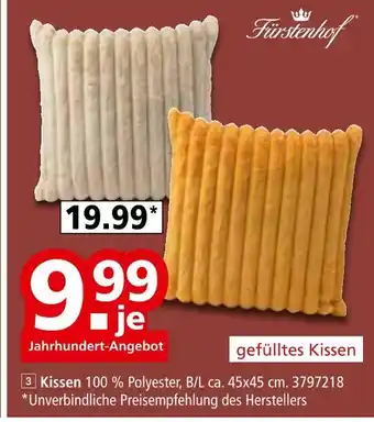 Segmüller Fürstenhof gefülltes kissen Angebot