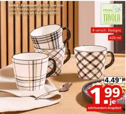 Segmüller Prima tavola becher „karomuster“ Angebot