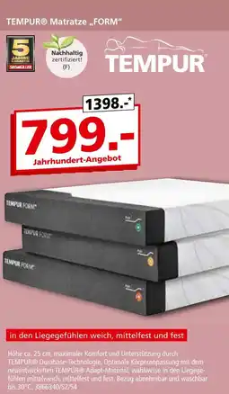 Segmüller Tempur matratze form Angebot