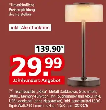 Segmüller Tischleuchte rika Angebot