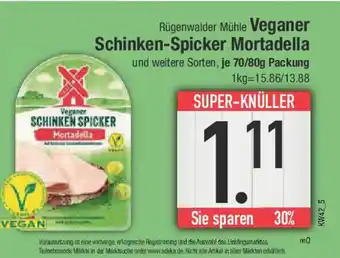 E-Center Veganer Schinken-Spicker Mortadella Angebot