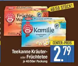 E-Center Teekanne Kräuter- oder Früchtetee 40/50er Packung Angebot