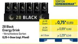 METRO 28 Black Energy Drink Angebot