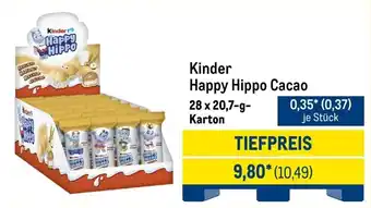 METRO Kinder Happy Hippo Cacao Angebot