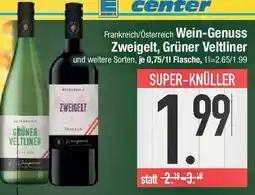 E-Center Wein-Genuss Zweigelt, Grüner Veltliner Angebot