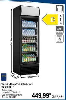 METRO METRO PROFESSIONAL Glastür-Umluft-Kühlschrank GSC2350B Angebot