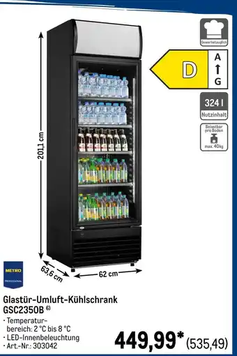METRO METRO PROFESSIONAL Glastür-Umluft-Kühlschrank GSC2350B Angebot