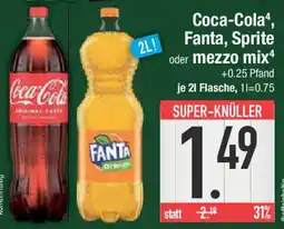 E-Center Coca-Cola, Fanta, Sprite oder mezzo mix Angebot