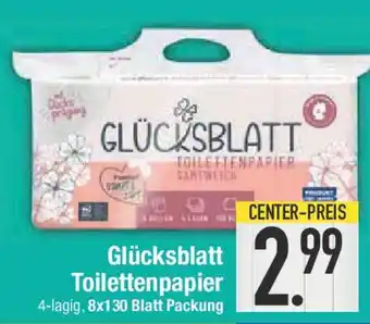 E-Center Glücksblatt Toilettenpapier Angebot