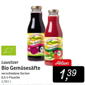 KONSUM Lausitzer Bio Gemüsesäfte Angebot