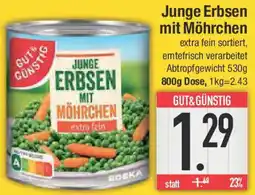 E-Center GUT&GUNSTIG Junge Erbsen mit Möhrchen Angebot