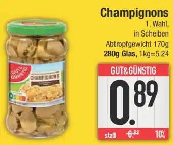 E-Center GUT&GUNSTIG Champignons Angebot