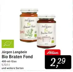 KONSUM Jürgen Langbein Bio Braten Fond Angebot