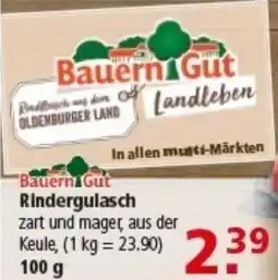 Multi Markt Bauern Gut Rindergulasch Angebot