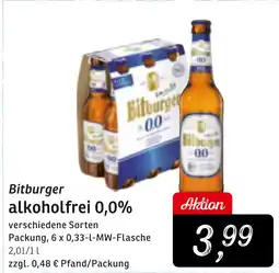 KONSUM Bitburger alkoholfrei 0,0% Angebot