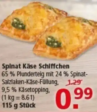 Multi Markt Spinat Käse Schiffchen Angebot
