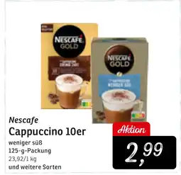 KONSUM Nescafe Cappuccino 10er Angebot