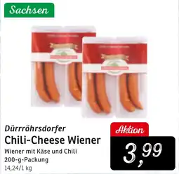 KONSUM Dürrröhrsdorfer Chili-Cheese Wiener Angebot