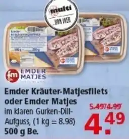 Multi Markt Emder Kräuter-Matjesfilets oder Emder Matjes Angebot