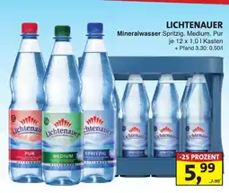 Lösch Depot LICHTENAUER Mineralwasser Spritzig, Medium, Pur Angebot