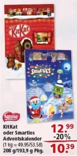 Multi Markt Nestle KitKat oder Smarties Adventskalender Angebot
