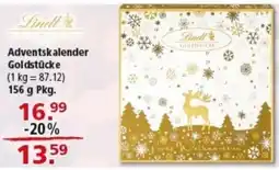Multi Markt Lindt Adventskalender Goldstücke Angebot