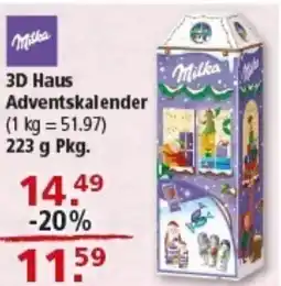 Multi Markt Milka 3D Haus Adventskalender Angebot