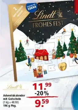 Multi Markt Lindt Adventskalender mit Gutschein Angebot