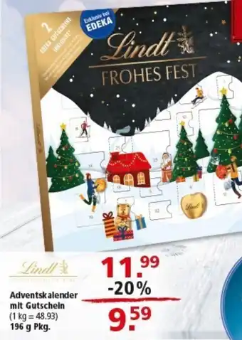 Multi Markt Lindt Adventskalender mit Gutschein Angebot