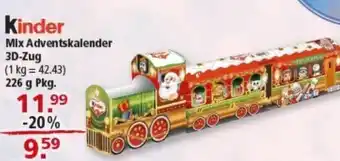 Multi Markt Kinder Mix Adventskalender 3D-Zug Angebot