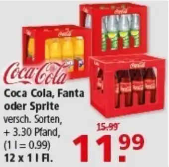 Multi Markt Coca Cola, Fanta oder Sprite Angebot