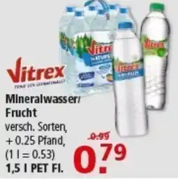 Multi Markt Vitrex Mineralwasser Frucht Angebot