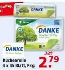 Multi Markt DANKE Kuchenrolle 4 x 45 Blatt, Pkg. Angebot