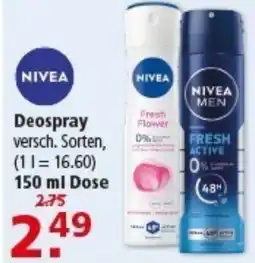 Multi Markt NIVEA Deospray Angebot