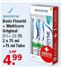 Multi Markt SENSODYNE Basis Flourid + Multicare Original Angebot