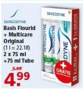 Multi Markt SENSODYNE Basis Flourid + Multicare Original Angebot