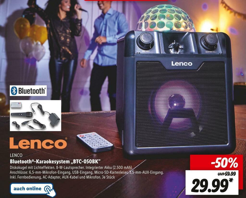 Lenco bluetoothkaraokesystem Angebot bei Lidl