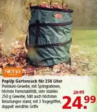 Multi Markt Siena Garden PopUp Gartensack für 250 Liter Angebot